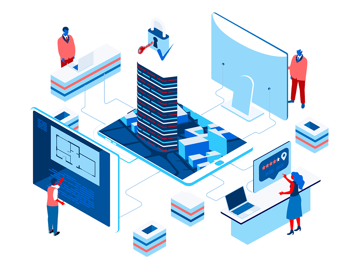 Ilustração de gestão empresarial do Dissa Ax ERP
